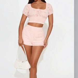 Fashion Nova Light Pink High Waist Shorts